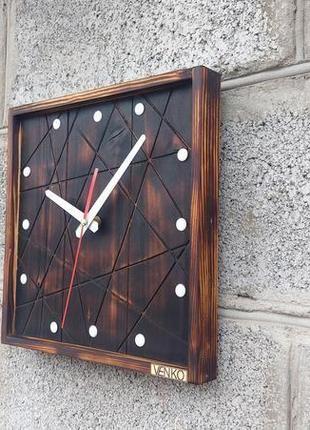 Часы из дерева, необычные настенные часы, деревянные часы4 фото