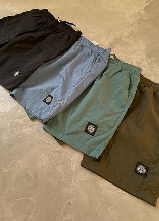 Шорты stone island черные / зеленые / синие / коричневые мужские