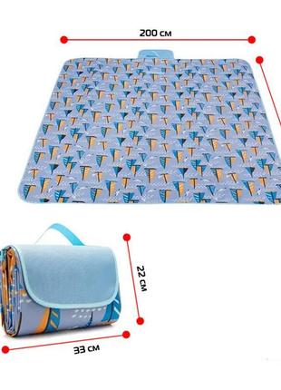 Складаний килимок (покривало) сумка для пікніка 200 см * 200 см6 фото