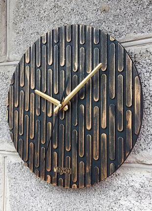 Сучасні круглий дерев'яний годинник, настінний годинник, унікальний настінний годинник, дерев'яний годинник6 фото