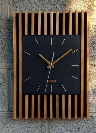 Сучасний годинник у ретростилі, дерев'яний годинник, годинник для інтер'єру