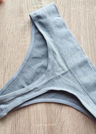Комплект женского белья топ + трусики стринги в рубчик6 фото