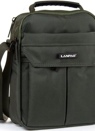 Чоловіча сумка lanpad тканинна зелена lan3768 хакі