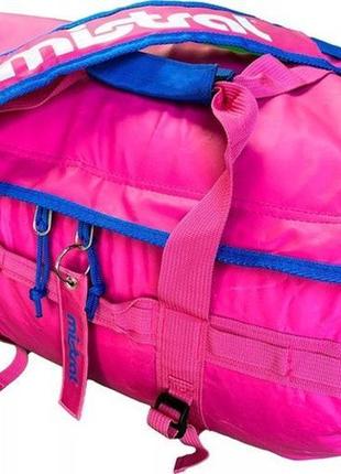 Оченка! прогумована дорожня сумка 45l mistral duffle bag рожева2 фото