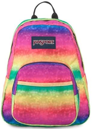 Маленький жіночий рюкзак 10l jansport half pint райдужний3 фото