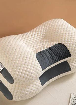 Анатомічна подушка 74 х 48 см подушка ортопедична для сну (білий)2 фото