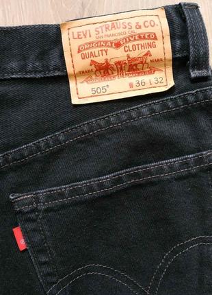 Джинсы levi's 505 original черного цвета , размер 36/32, состояние идеальное8 фото