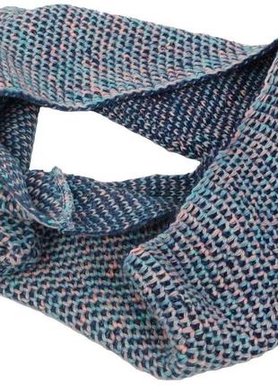 Жіночий теплий шарф-снуд giorgio ferretti блакитний з рожевим