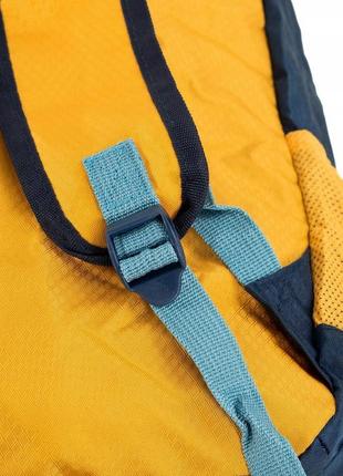 Легкий складаний рюкзак 13l utendors синій з жовтогарячим8 фото