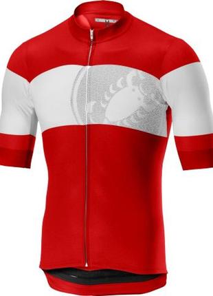 Велофутболка  castelli ruota jersey fz red 2019 оригинал (2xl)1 фото