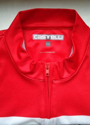 Велофутболка  castelli ruota jersey fz red 2019 оригинал (2xl)5 фото