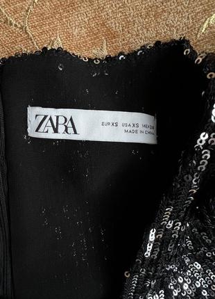 Zara мини платье с пайетками/ блестками6 фото
