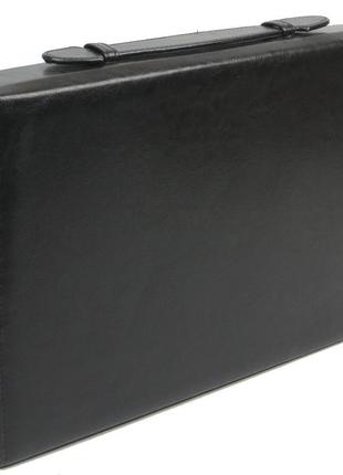Ділова папка-портфель з екошкіри jpb ak-08 чорна6 фото