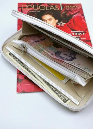 Кожаный женский кошелек, кошелек с вышивкой, вышитый кошелек, кошелек с цветами, кошельки5 фото