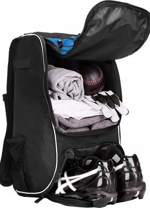 Спортивний рюкзак 22l amazon basics чорний із синім5 фото