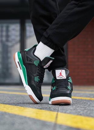 👟nike air jordan sb x jordan 4 black green6 фото