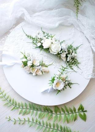 Гребінець в білому кольорі.3 фото