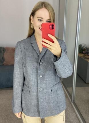 Базовый винтажный шерстяной пиджак6 фото