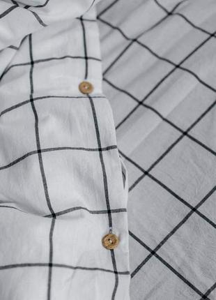 Комплект постельного белья из вареного хлопка leglo grid2 фото