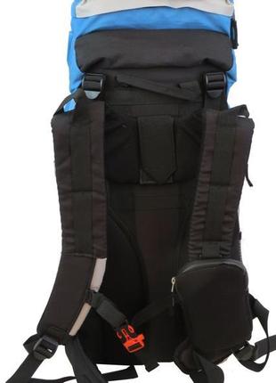 Туристичний, похідний рюкзак 45l adventuridge блакитний із сірим6 фото