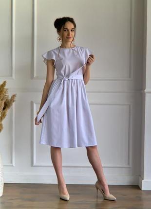 Біле літнє лляне плаття white linen summer dress