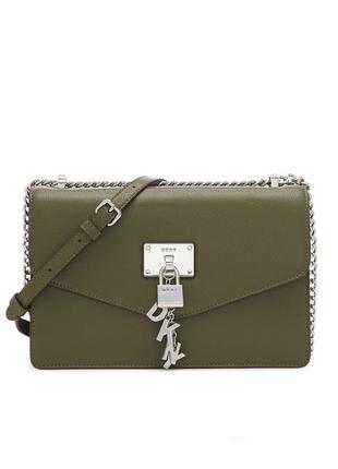 Сумка кожаная dkny elissa flap shoulder bag r813h281 оригинал leather1 фото