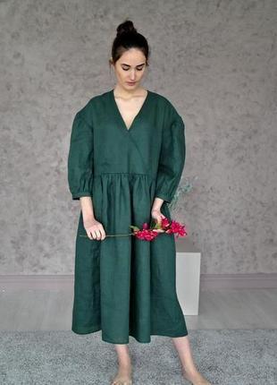 Лляна сукня оверсайз linen oversized dress2 фото