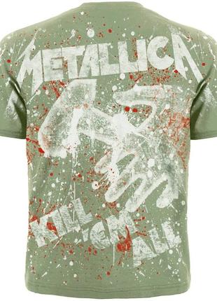 Футболка metallica "kill'em all" (olive t-shirt)2 фото