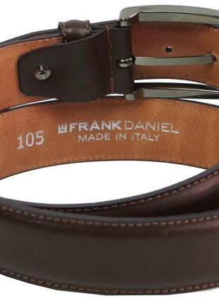 Жіночий шкіряний ремінь frank daniel, італія коричневий5 фото