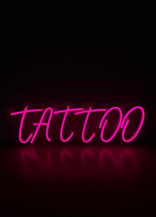 Неоновая вывеска tattoo наружная реклама вывеска для тату салона рекламные вывески2 фото