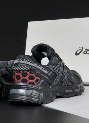 Мужские кроссовки в стиле asics gel kahana 8 black асикс черные эко-кожа сетка 36-45 122422 фото