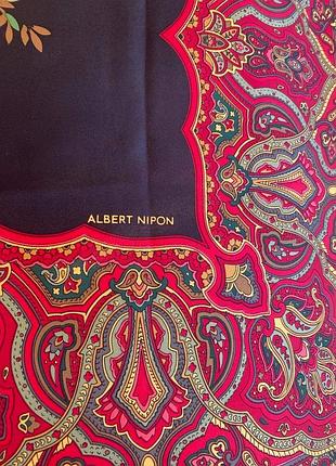 Дизайнерский платок шелк albert nipon, япония