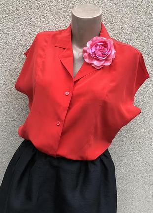 Винтаж,шелковая блуза реглан,рубашка,тениска,большой размер