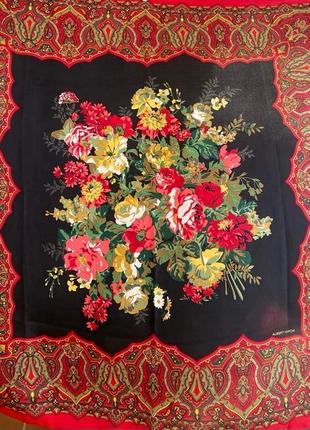 Дизайнерский платок шелк albert nipon, япония