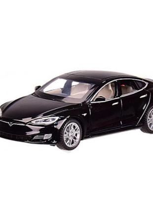 Машинка інерційна "tesla model s" автопром 6614 1:32 (чорний)