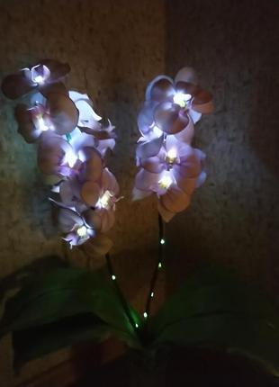 Светильник ручной работы орхидея5 фото