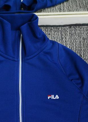 Синяя кофта толстовка из лого fila2 фото