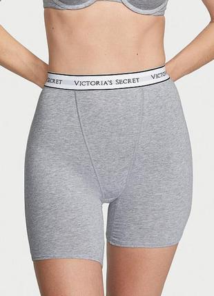 Хлопковые трусики-боксеры с завышенной талией с логотипом. victoria’s secret. оригинал 🇺🇸