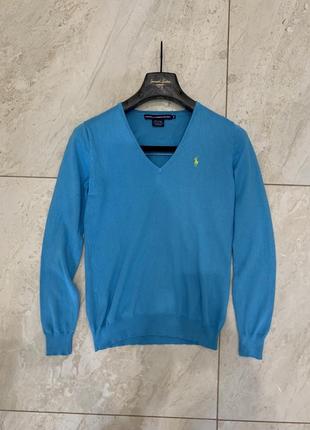 Свитер polo ralph lauren синий голубый джемпер1 фото