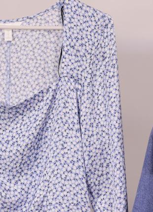 Деликатная блуза в нежный цветочный принт h&amp;m