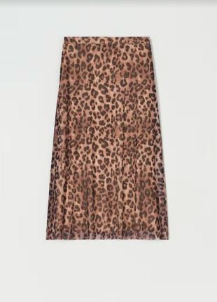 Трендовая леопардовая юбка миди3 фото