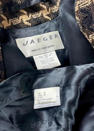 Вінтажний твідовий жакет jager у стилі chanel з шерсті6 фото