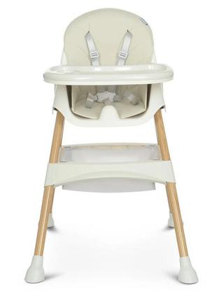 Стільчик для годування bambi m 4136-2 white wood3 фото