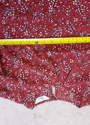 Чарівна романтична сукня кольору марсала payet  в каітковий принт з воланами, р. м-л.7 фото