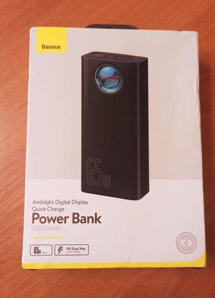 Новый power bank baseus 30000 mah 65w 6a с поддержкой зарядки ноутбука8 фото