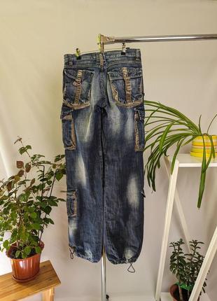 Винтажные карго джинсы podigy. широкие реп джинсы5 фото