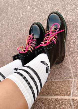 🖤💜dr.martens 1460 black rainbow patent boot premium quality💜🖤жіночі черевики мартінс10 фото