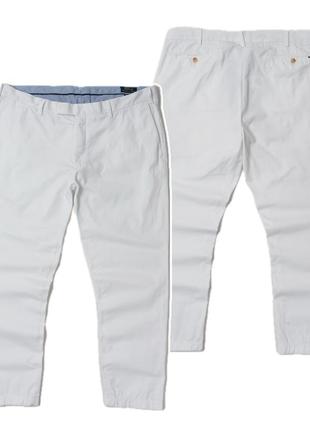 Polo ralph lauren tailored slim fit white pants&nbsp;мужские брюки1 фото