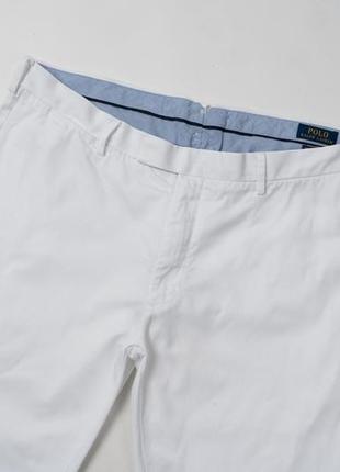 Polo ralph lauren tailored slim fit white pants&nbsp;мужские брюки3 фото