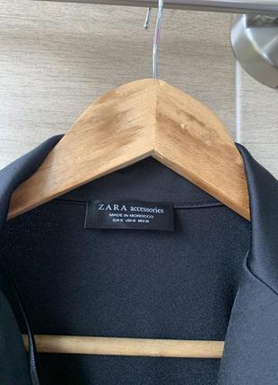 Боді сорочка чорна атласна , шовкова , сатинова zara mango massimo dutti2 фото